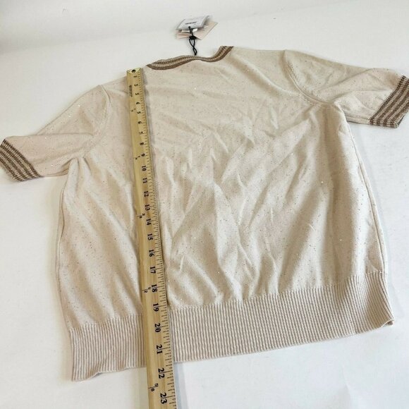 Marella Metallic Trim Cerchio Crop Sweater M NEW - Picture 8 of 11